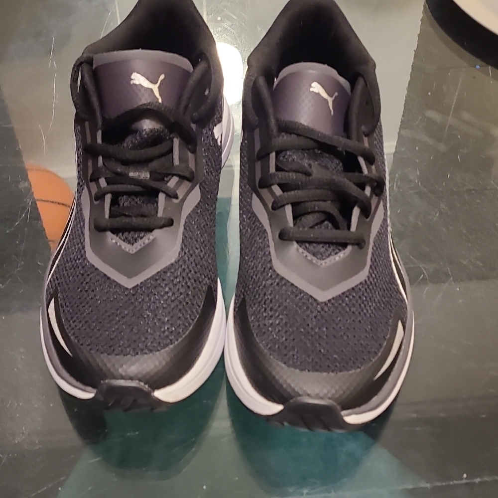 Puma Black and White Athletic Shoes